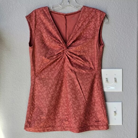 Patagonia Tops - Patagonia Twist-Front Sleeveless Top, Large, Coral Orange